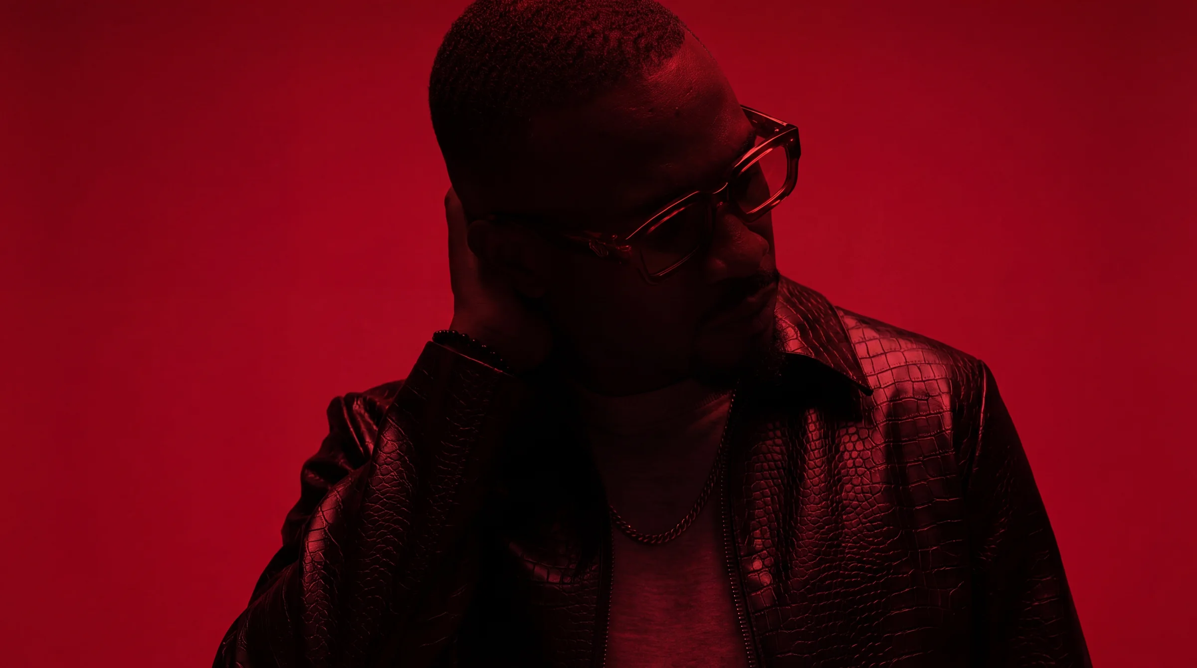 DJ M.O.S. portrait, red light