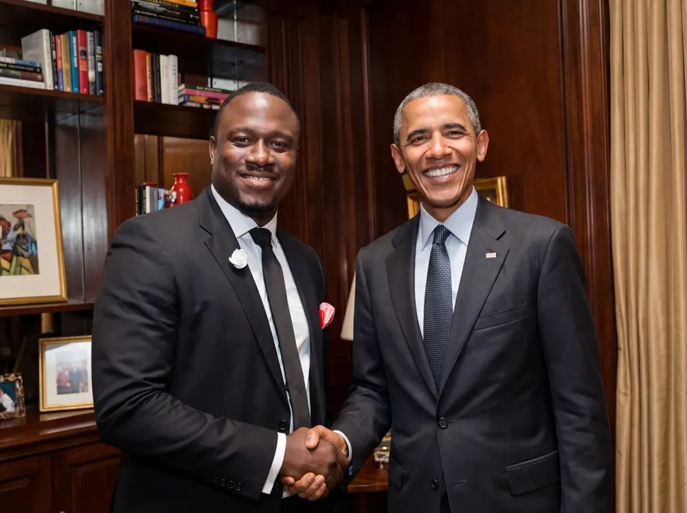 DJ M.O.S. with President Barack Obama